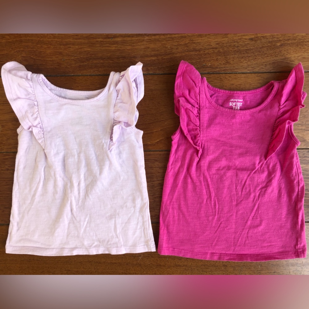 Jumping Beans’ Ruffle Sleeve Size 18 Months Tops - Light Pink & Magenta